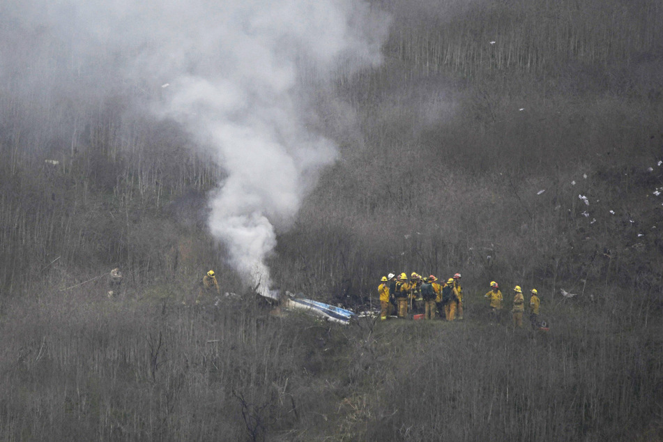The scene of the helicopter crash in Calabasas, California that killed Kobe Bryant, his daughter Gianna, and seven other people.