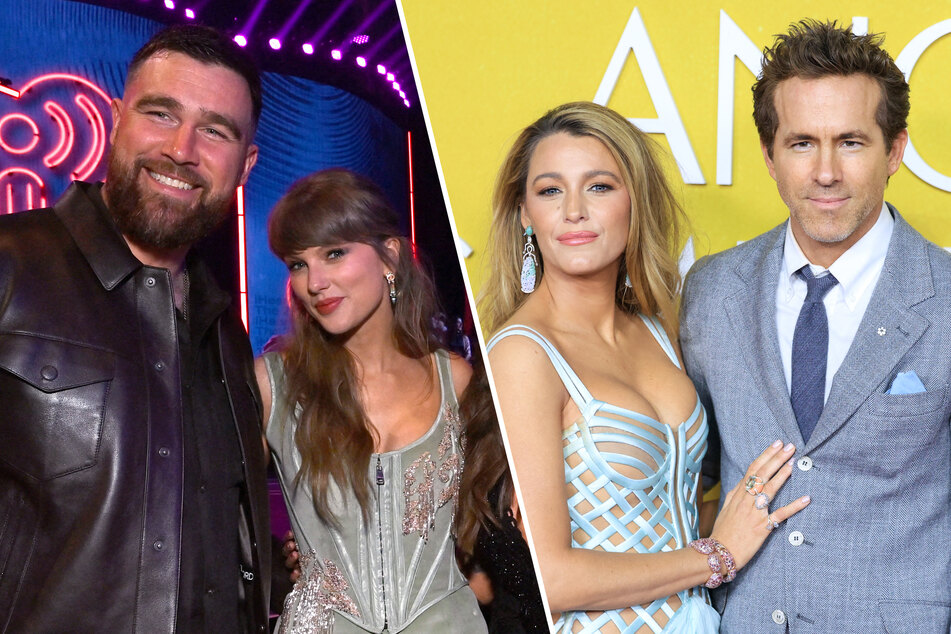 Blake Lively (center r.) and Ryan Reynolds (r.) have left the Big Apple as their former bestie Taylor Swift (center l.) prepares to tie the knot with Travis Kelce.