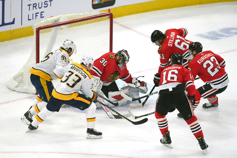The Nashville predators got the win in Chicago against the Blackhawks.