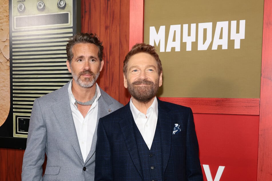 Ryan Reynolds and Kenneth Branagh attend the premiere of Apple Original Films' Mayday in New York City on September 1, 2026. The two actors' easy chemistry is central to the movie.