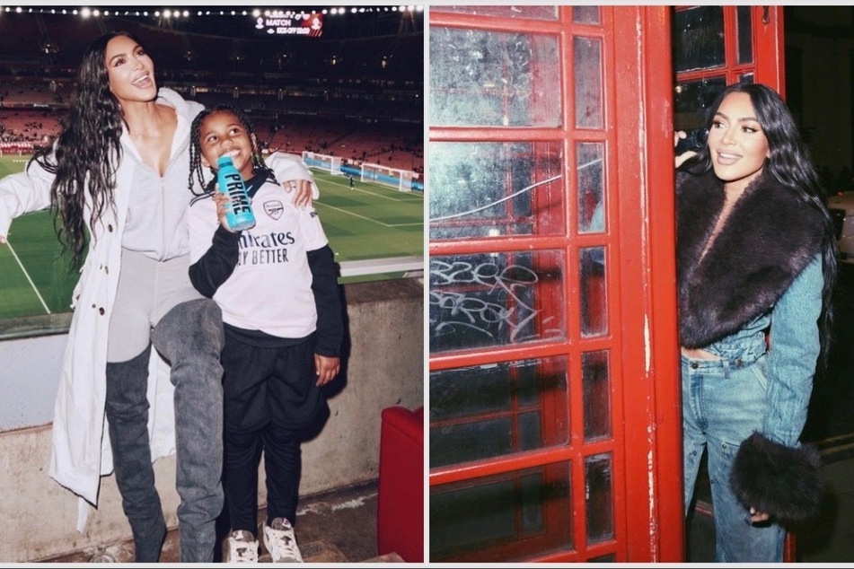 Kim Kardashian scores as chic soccer mom in new overseas snaps!