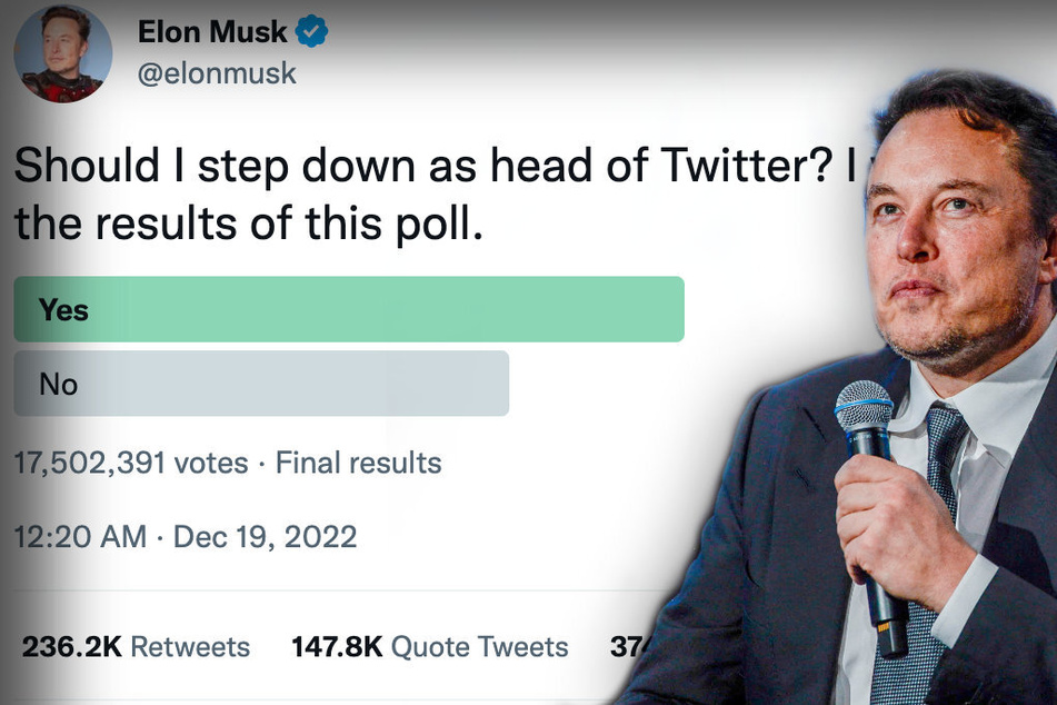 Twitter votes for Elon Musk to quit as CEO in poll he promised to respect