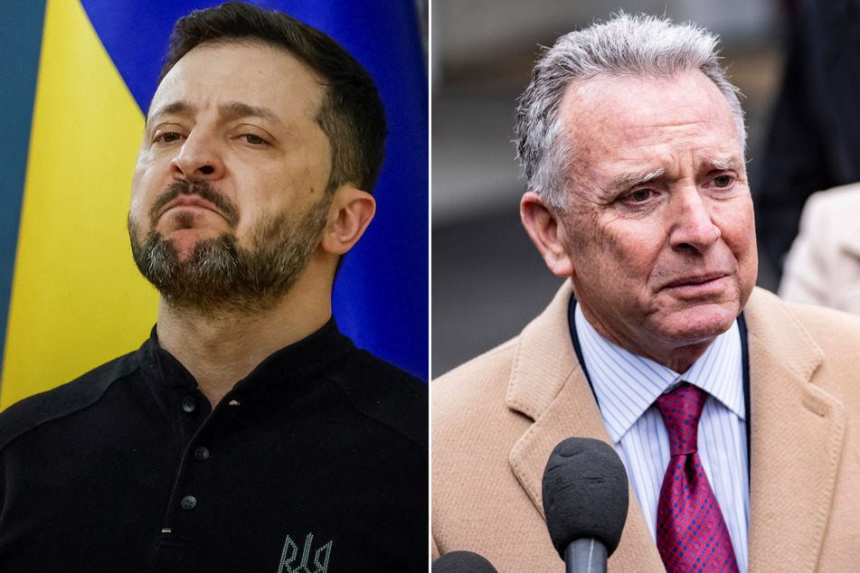 Ukrainian President Volodymyr Zelensky (l.) on Thursday accused US envoy Steve Witkoff of "spreading Russian narratives" after he suggested a peace deal with Russia hinged on the status of Ukraine's occupied territories.