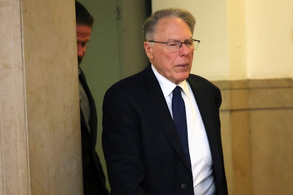 Wayne LaPierre enters the New York State Supreme Court on February 21, 2024.