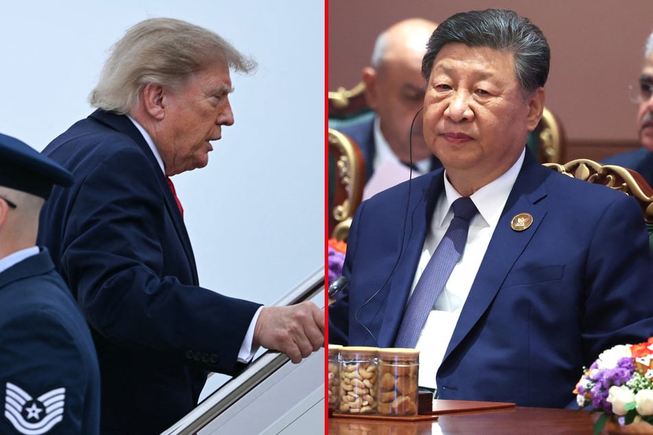 Chinese President Xi Jinping (r.) is expected to exert pressure on President Donald Trump (l.) to halt the US' sale of weapons and munitions to Taiwan.