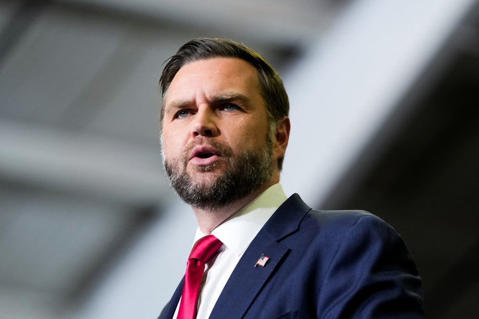 Vice President JD Vance speaks during a midterm campaign rally in Monroe, Michigan, on October 15, 2026. He has taken to social media to criticize France's immigration policies.