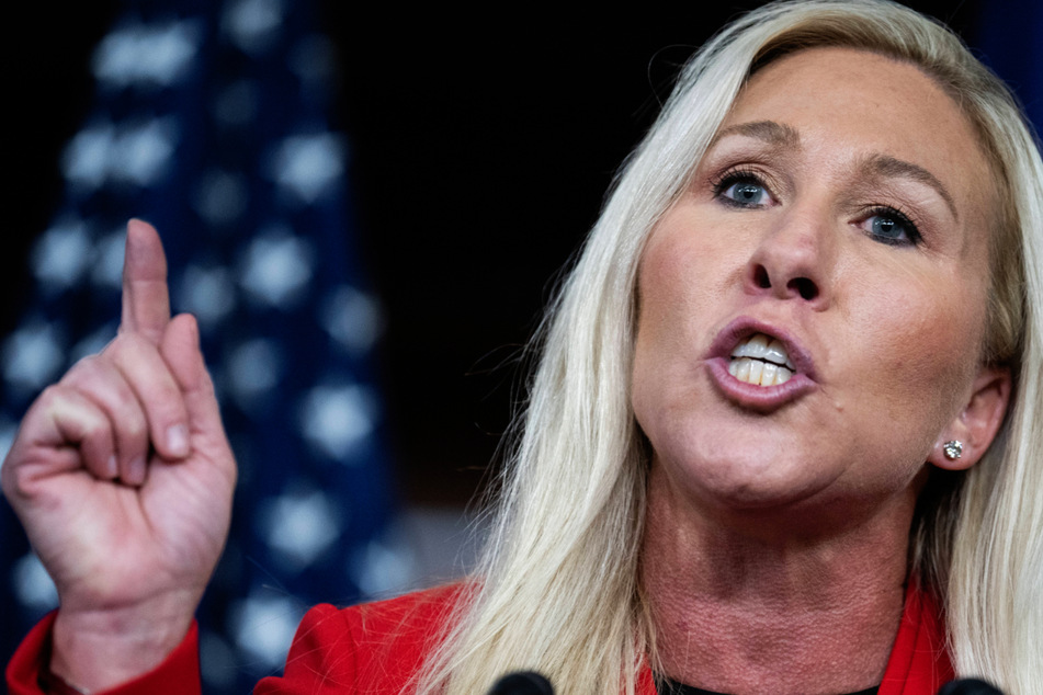 Georgia Congresswoman Marjorie Taylor Greene stormed out of an interview after being asked about previously spreading antisemitic conspiracy theories.