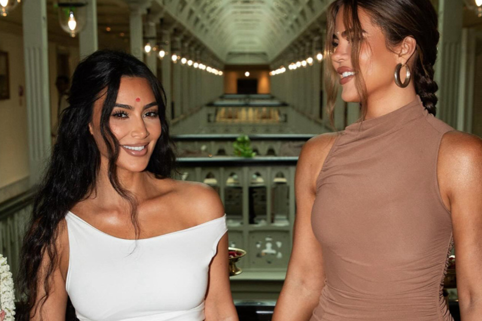 Khloé Kardashian (r.) criticized Kim for saying she was "too strict" with her kids on the last season of The Kardashians.