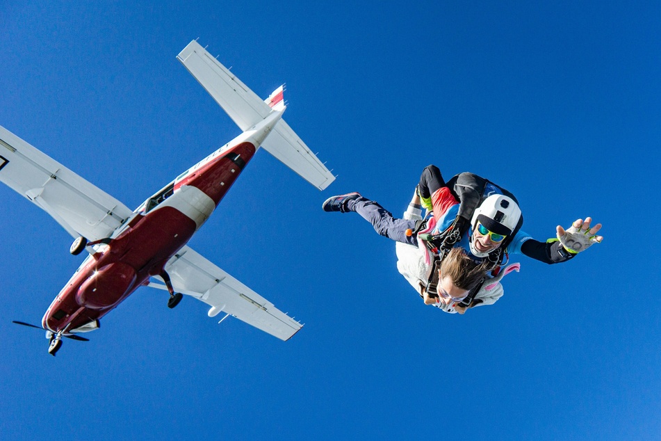 A Florida man broke an extraordinary world record by tattooing himself while skydiving (stock image).