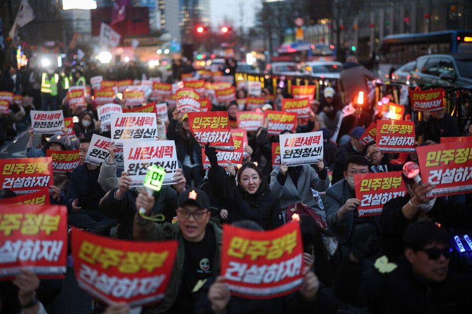 Thousands of people turned out in Seoul to celebrate the unpholding of Yoon's impeachment.