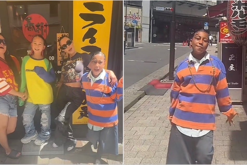North West proved she's also Kanye West's twin in her latest TikTok clip with Kim Kardashian.