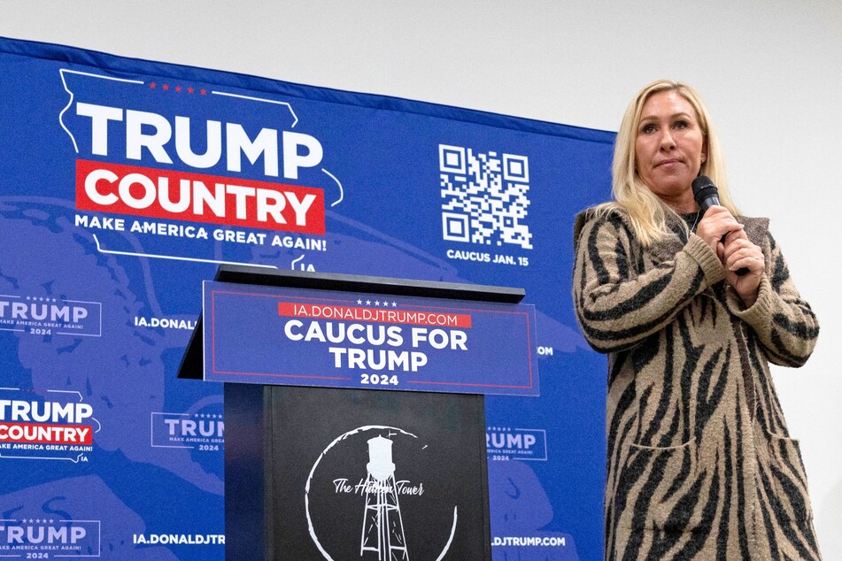 During a rally in Iowa on Thursday, Marjorie Taylor Greene responded in frustration when asked about her recently canceled January 6 anniversary event.