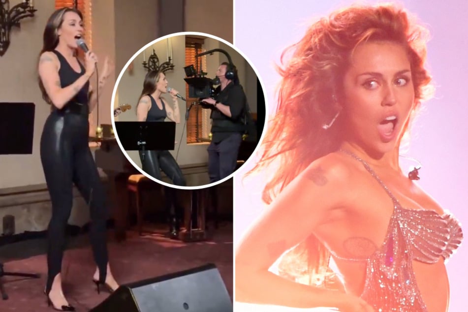 Miley Cyrus took center stage at Chateau Marmont for an intimate acoustic performance for friends and family.