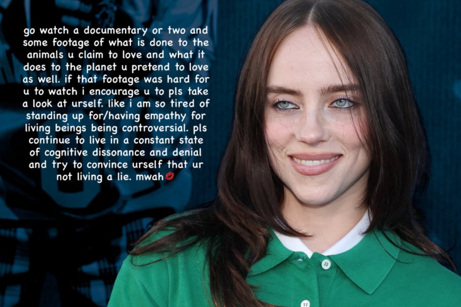 Billie Eilish is doubling down after her recent comments that eating meat is "inherently wrong."