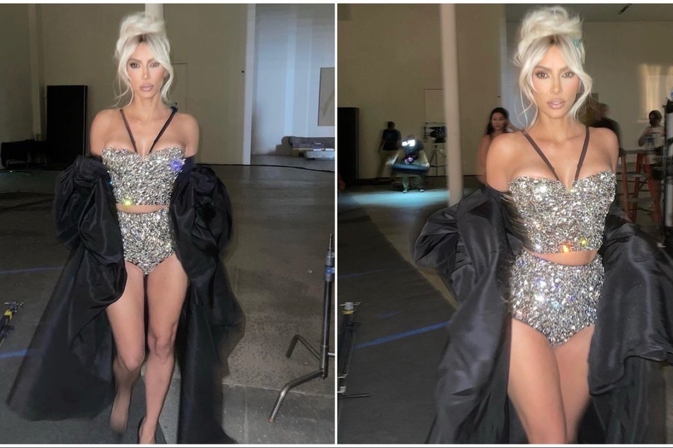 Kim Kardashian revamps wedding rhinestones for flashy fashion moment