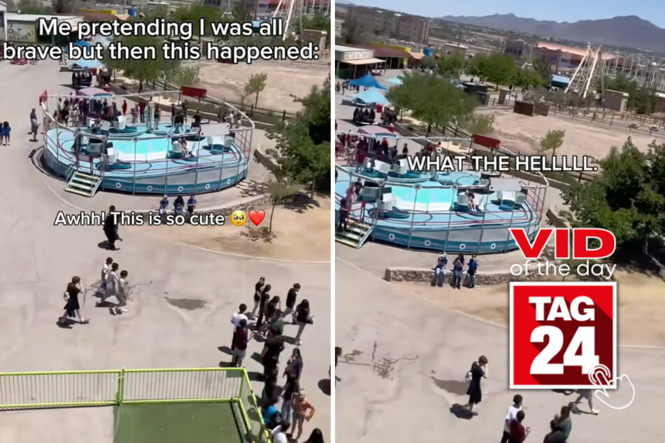 Viral Video of the Day for July 24, 2026: Carnival ride has fearless friends screaming in seconds!