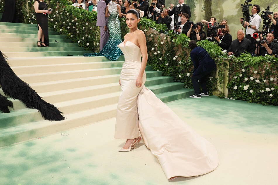 Kylie Jenner's dress from the year's Met Gala was given a political makeover from a pro-Israel account on X.