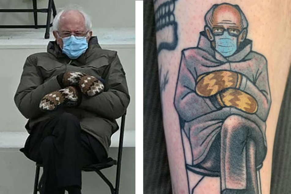 Tattoo artists feel the Bern – mittens and all!