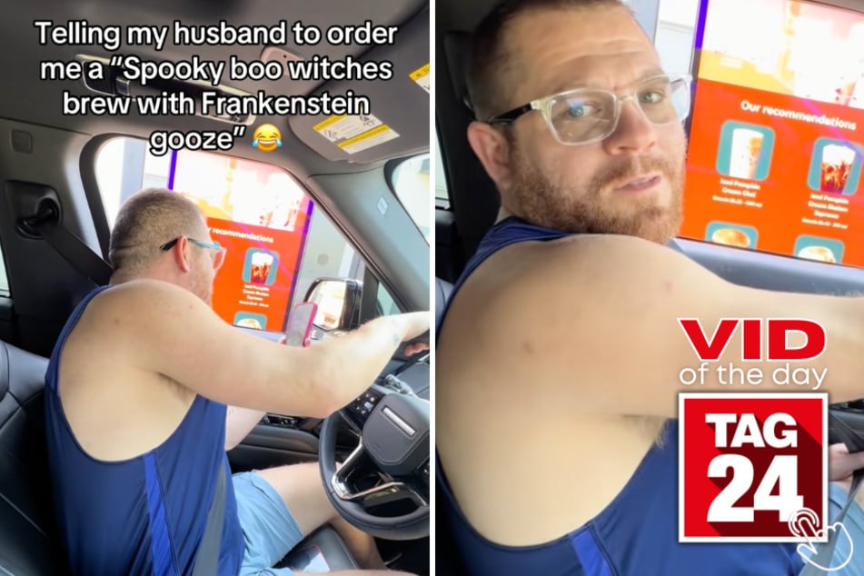 This woman convinced her husband to order a completely fake Starbucks Halloween drink using an AI-generated menu – and his response when she finally told him the truth is hilarious!