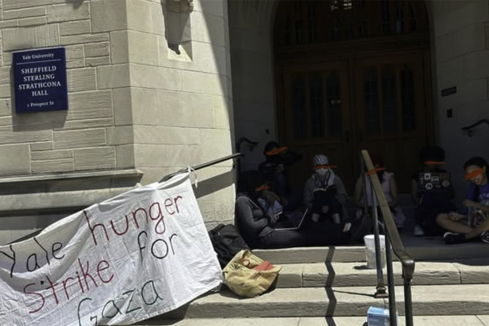 Yale hunger strikers for Gaza have vowed to continue taking a stand for justice despite police presence in the area.
