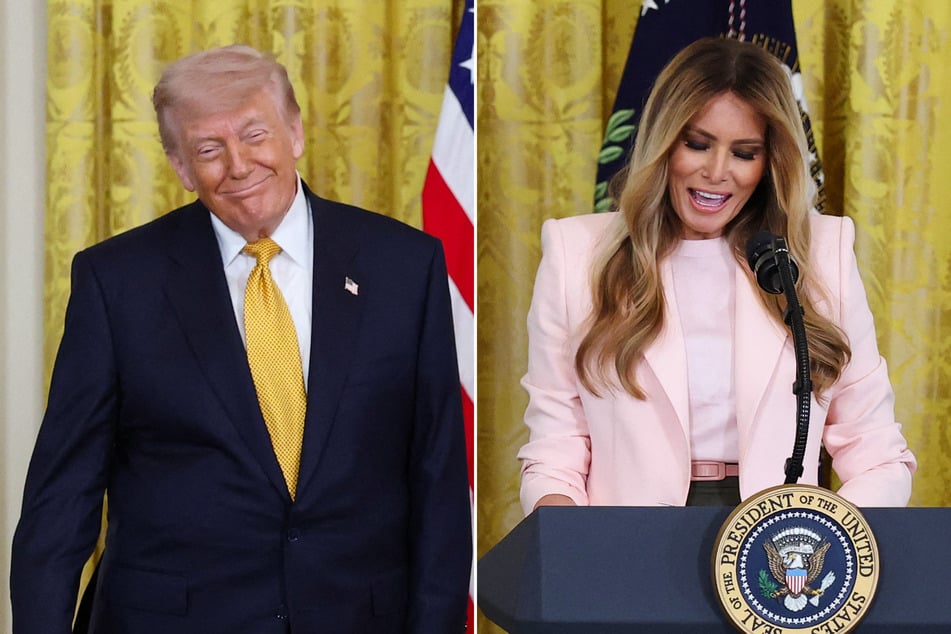 Melania cracks up crowd by praising Trump's "empathy" during Mother's Day speech