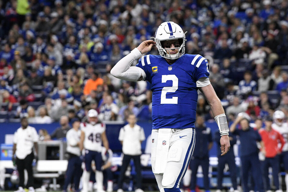 Colts Quarterback Carson Wentz threw for a touchdown against the Patriots.
