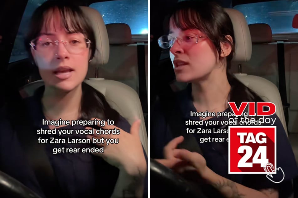 Viral Video of the Day for September 4, 2026: Girl singing in car gets rear-ended mid-video