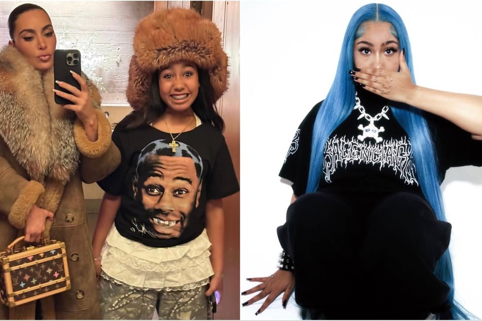North West (r) is launching her first fashion line, NOR11, with the help of her mom, Kim Kardashian.