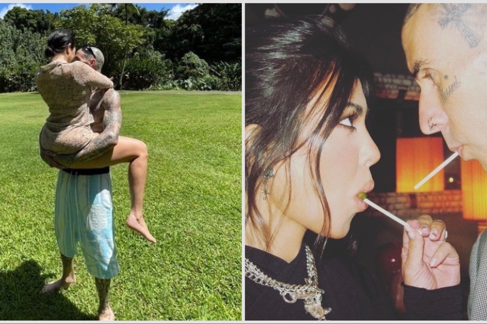 Kourtney Kardashian gets risqué birthday tribute from "soulmate" Travis Barker