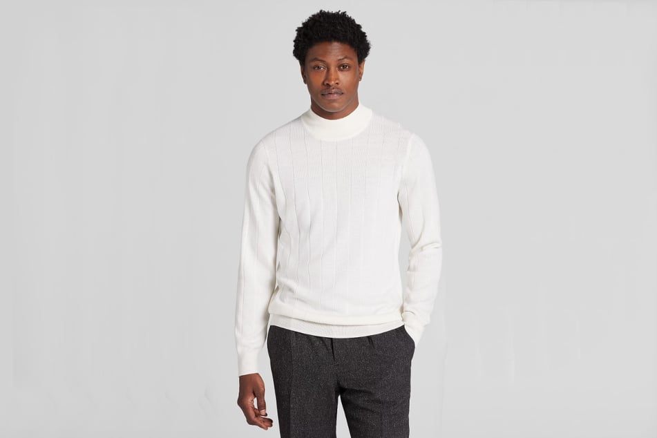 Awearness Kenneth Cole Merino Wool Blend Mock Neck Sweater