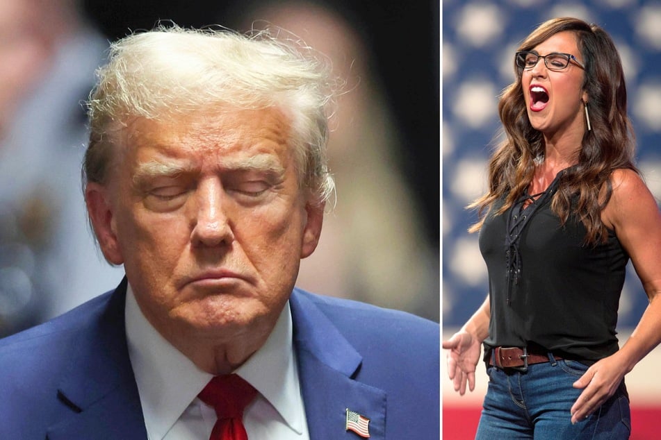 Congresswoman Lauren Boebert (r.) is facing criticism after she said Donald Trump was "pretty" while he sleeps during a recent hearing on the House floor.