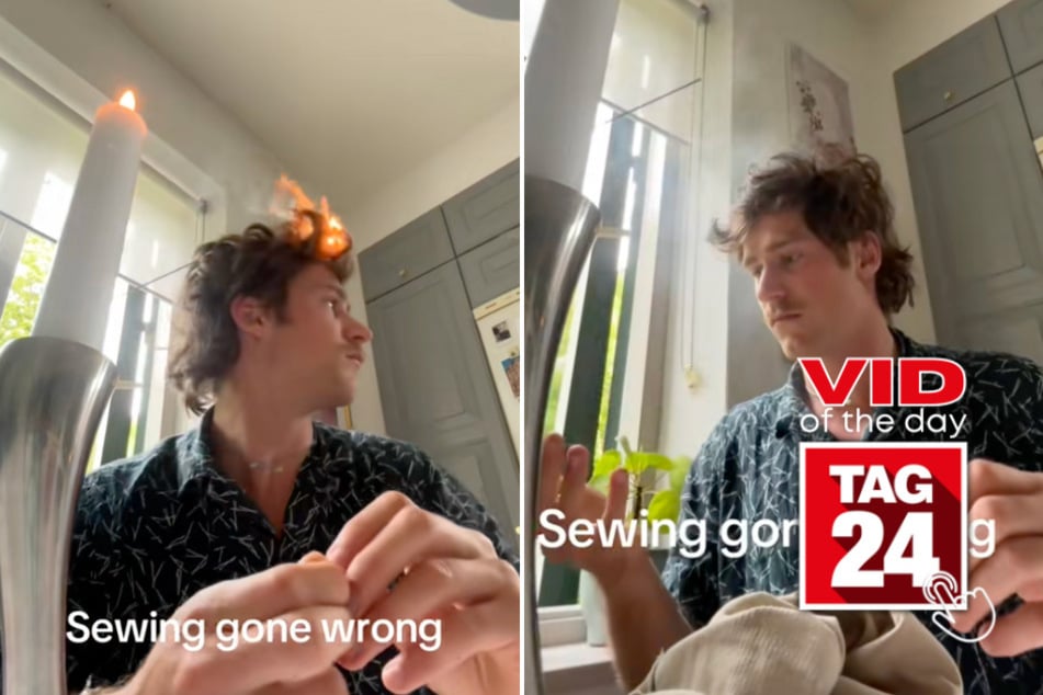 Viral Video of the Day for May 19, 2025: TikToker's hair goes up in flames after candle mishap!