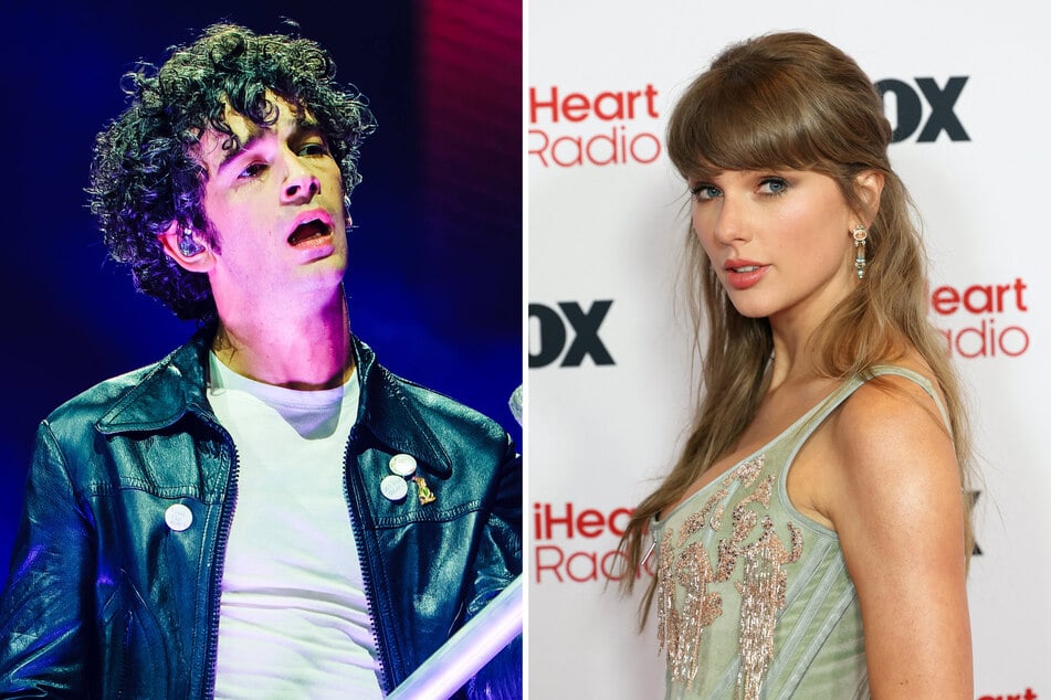 Musician Matty Healy (l.) and Taylor Swift dated briefly in 2023. Three years later, fans are speculating that her new song, Patient Zero, was inspired by The 1975 frontman.