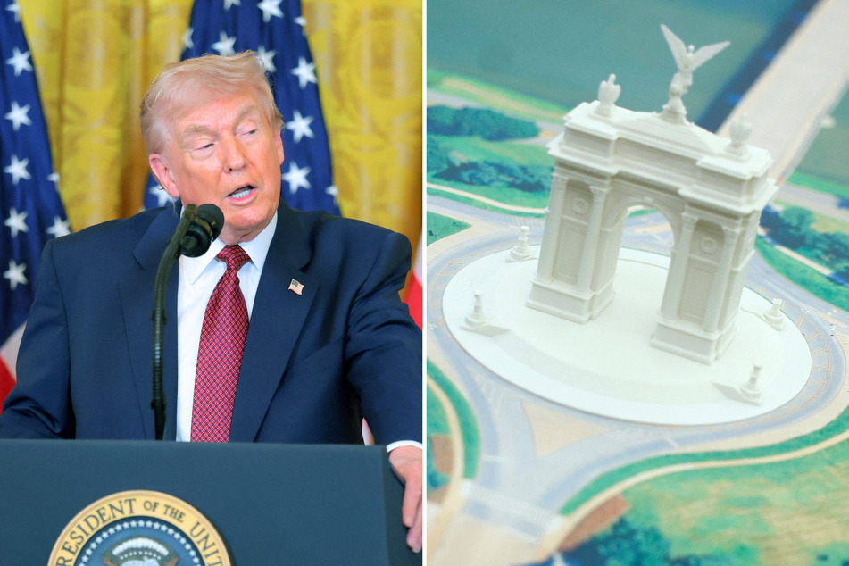 On Thursday, a group of Vietnam War veterans filed a lawsuit to block President Donald Trump from building a giant arch near Arlington National Cemetery.