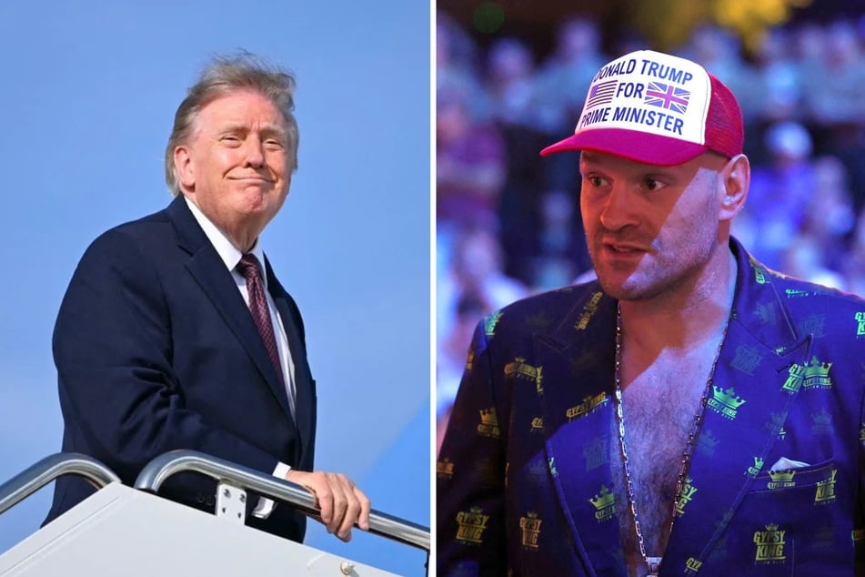 UFC star Tyson Fury (r.) recently revealed he plans to ask President Donald Trump to lead his ring walk with him during his upcoming match with Anthony Joshua.