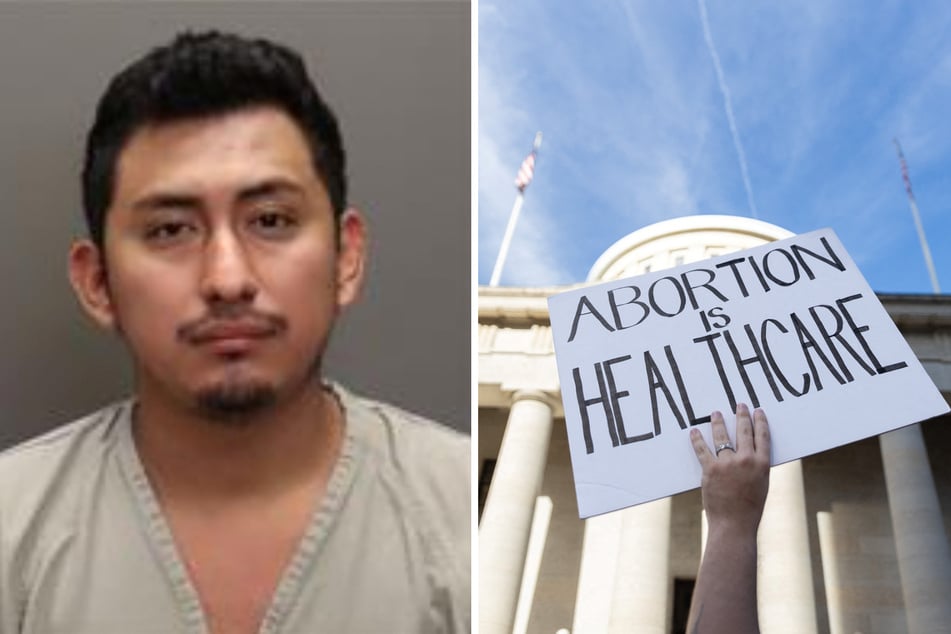 Gerson Fuentes (l.), who is accused of raping a 10-year-old, poses for a booking photograph at the Franklin County Corrections Center in Columbus, Ohio.