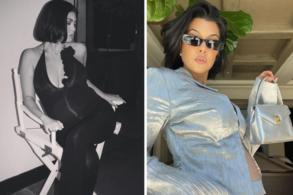 Kourtney Kardashian flaunts growing baby bump in latest photo dump