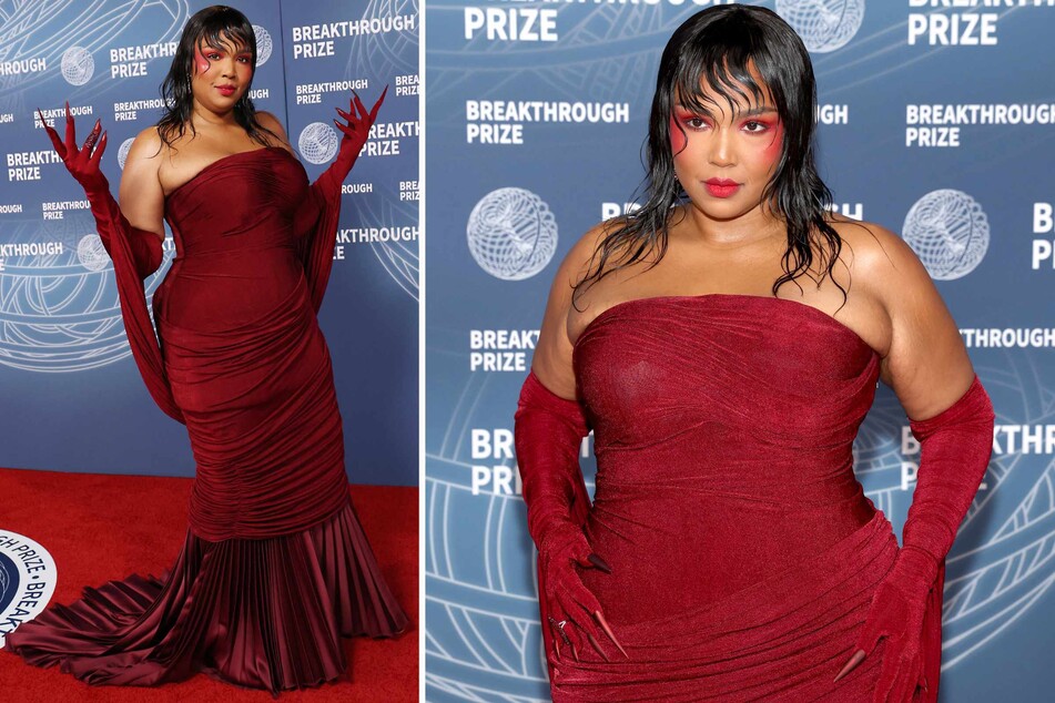 Lizzo rolls out new glam rock era on red carpet of the "Oscars of Science"