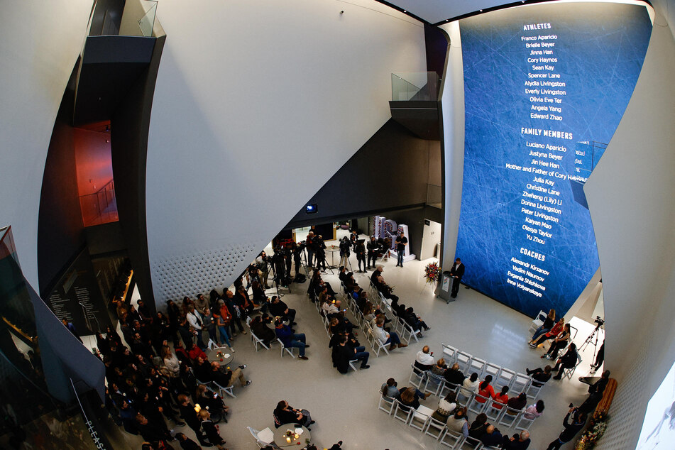 The US Olympic & Paralympic Museum in Colorado Spring on Monday staged a vigil for the figure skaters lost in the disaster.