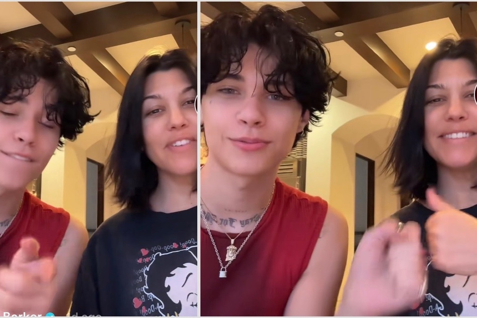 Kourtney Kardashian and Landon Barker "run it up" in TikTok team-up