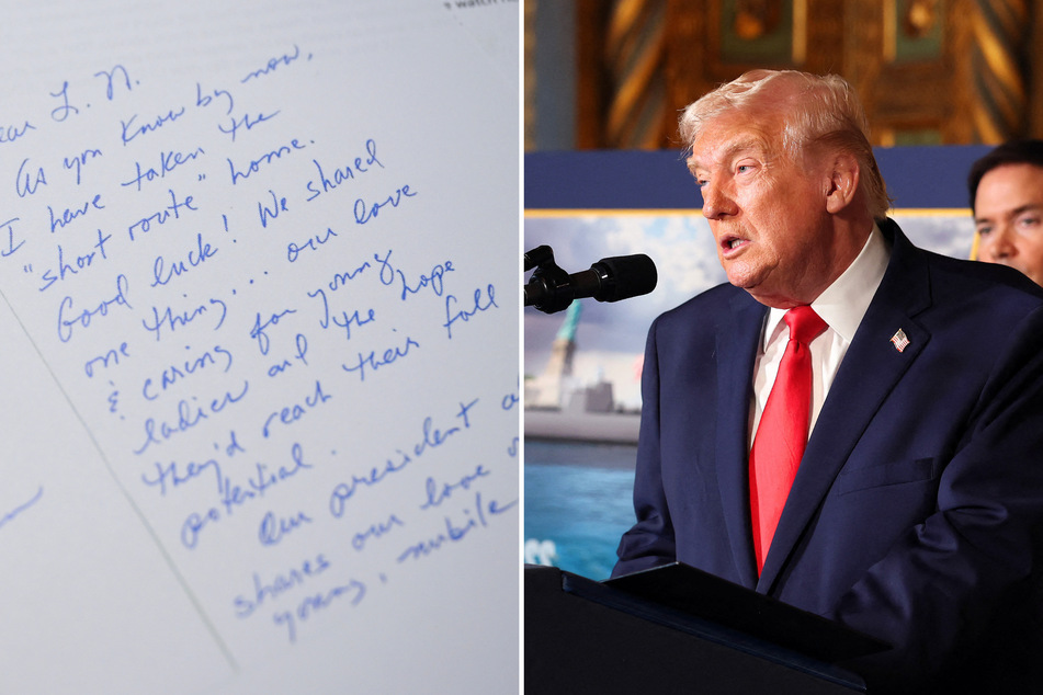 On Tuesday, the Department of Justice claimed they discovered that a postcard sent from Jeffrey Epstein that mentions Donald Trump (r.) is actually a "FAKE."