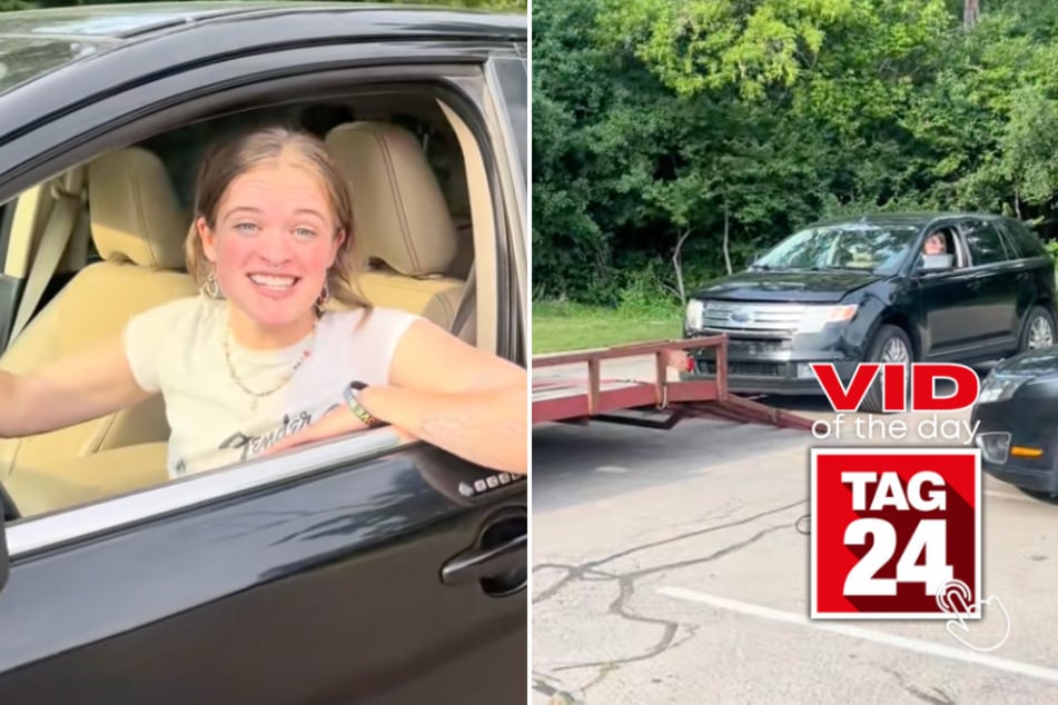 Viral Video of the Day for June 17, 2025: Woman pulls off unbelievable tow job with broken van!