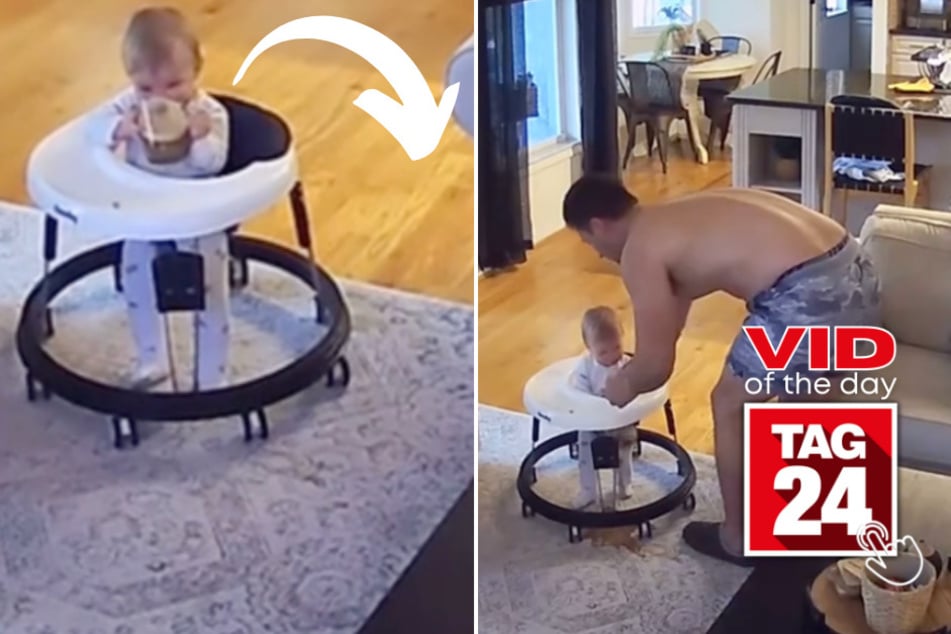 Viral Video of the Day for August 13, 2023: Toddler in turbo mode snatches coffee!