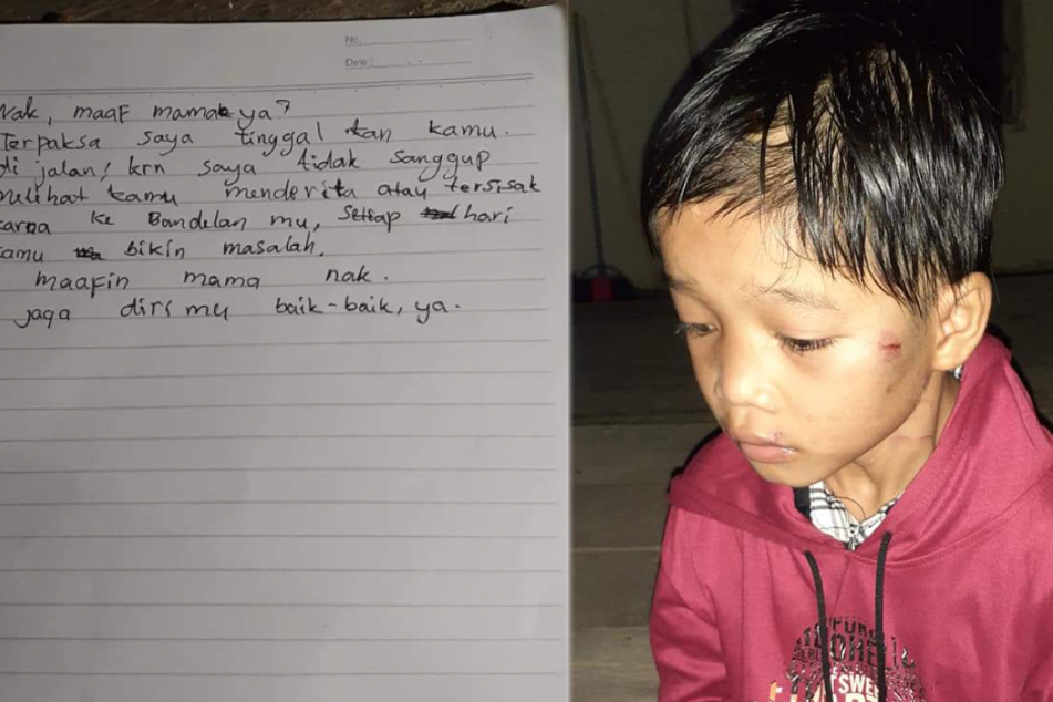 Abandoned for being naughty? Little boy left at gas station with a note
