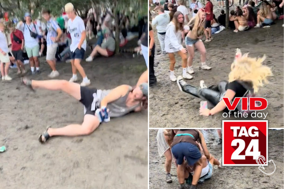Viral Video of the Day for August 10, 2023: Lollapalooza slip 'n slide chaos