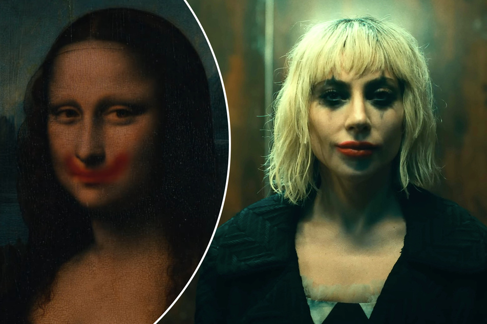 Lady Gaga plants lipstick smile on Mona Lisa in Joker-inspired Louvre clip