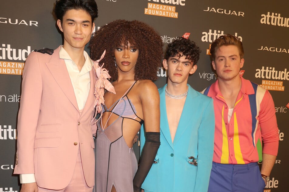 (From l. to r.) William Gao, Yasmin Finney, Joe Locke, and Kit Connor will all be returning for season two of Heartstopper.