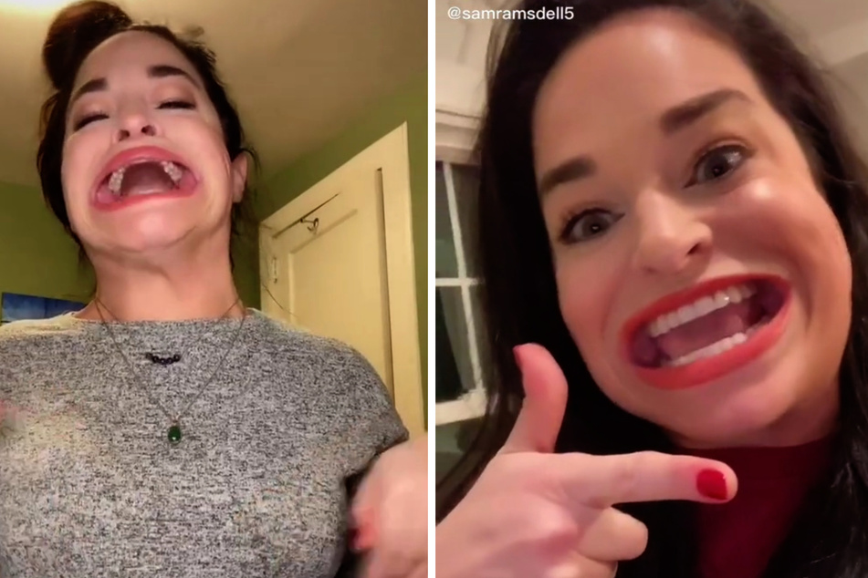 TikTok star Samantha Ramsdell has the "biggest mouth in the world", gets weird requests