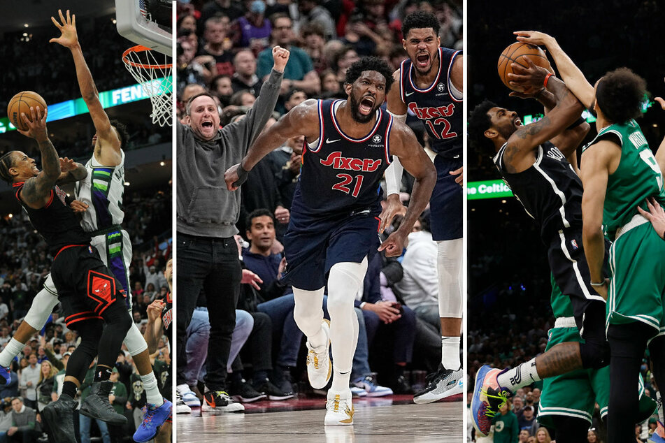 NBA Playoffs: Celtics and Sixers increase leads with late drama, Bulls hit back against Bucks