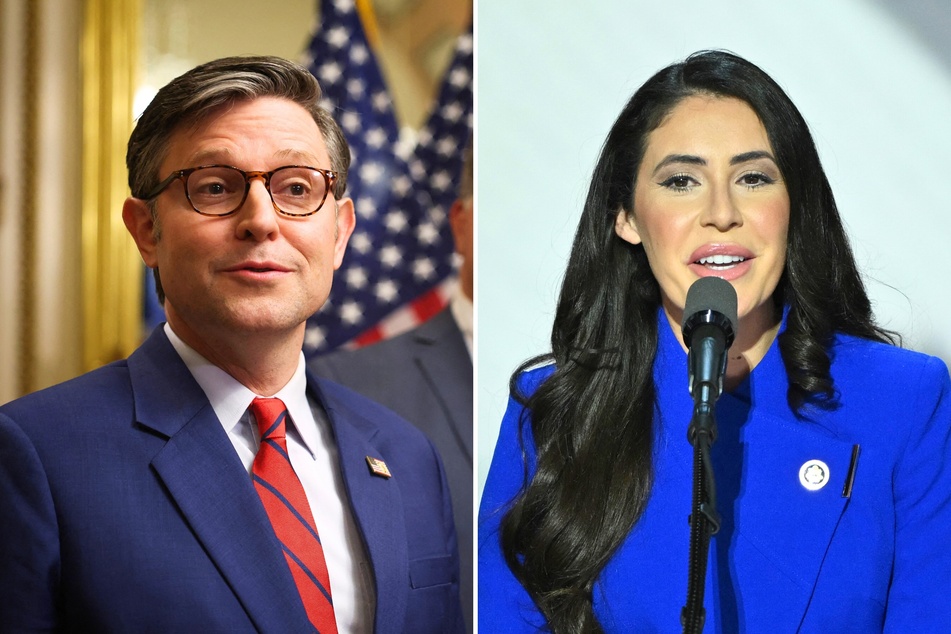 House Speaker Mike Johnson (l.) recently came to an agreement with Congresswoman Anna Paulina Luna regarding her proxy voting bill for new parents.